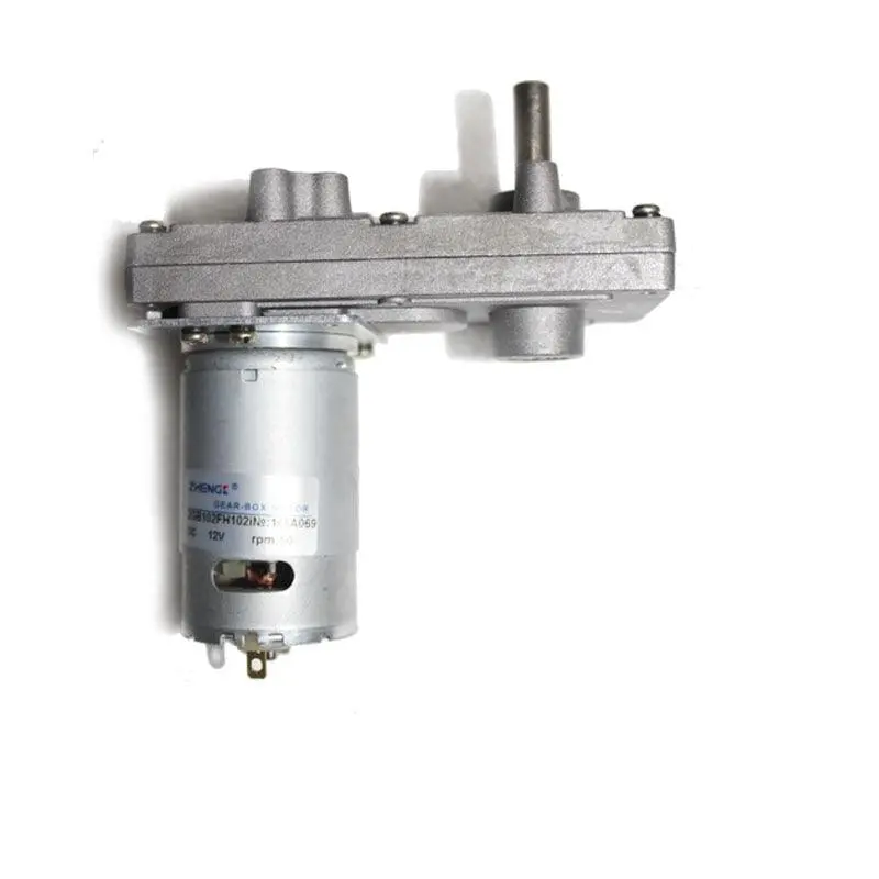 Zgb102fh Dc 12V 24V Motor 5/6/10/13/15/30/50/60/70/80/450Rpm Worm Gear Motor Large Torque With 555 Motor 1
