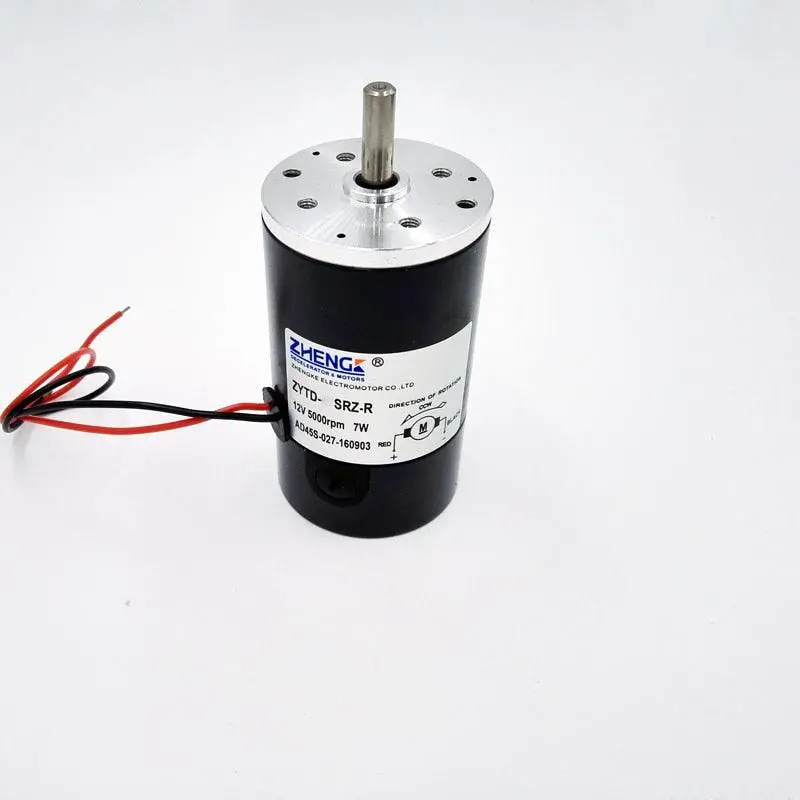 Zhengke Zytd-50Srz-R 50Mm Tubular Motor 12V/24V Dc Motor Round Shaft 2000Rpm3000rpm4000rpm5000rpm6000rpm 7W/8W 1