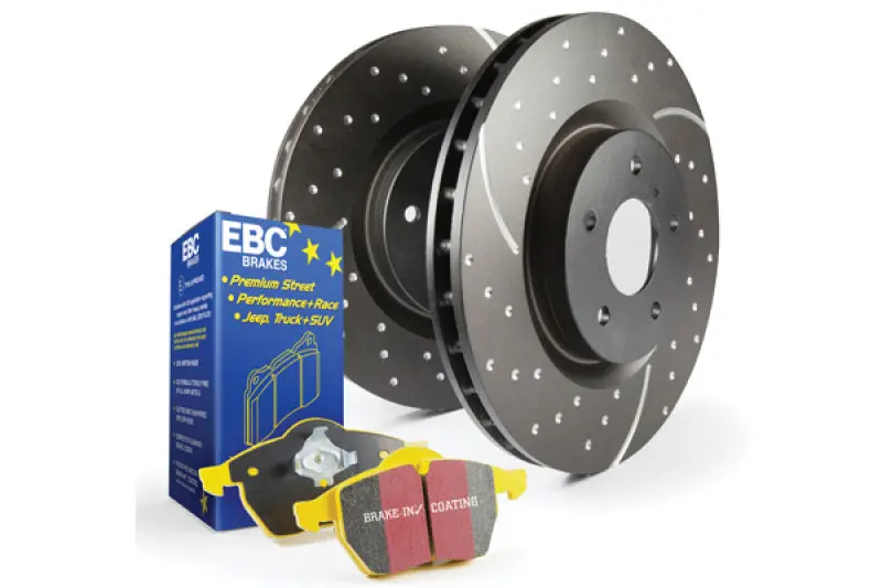 Ebc Yellowstuff S5 Brake Kit – Performance Pads + Gd Drilled & Slotted Rotors 1