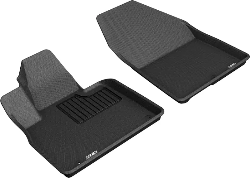 3D Maxpider Kagu-Series First-Row Floor Mats In Black For 2019–2020 Hyundai Santa Fe 1