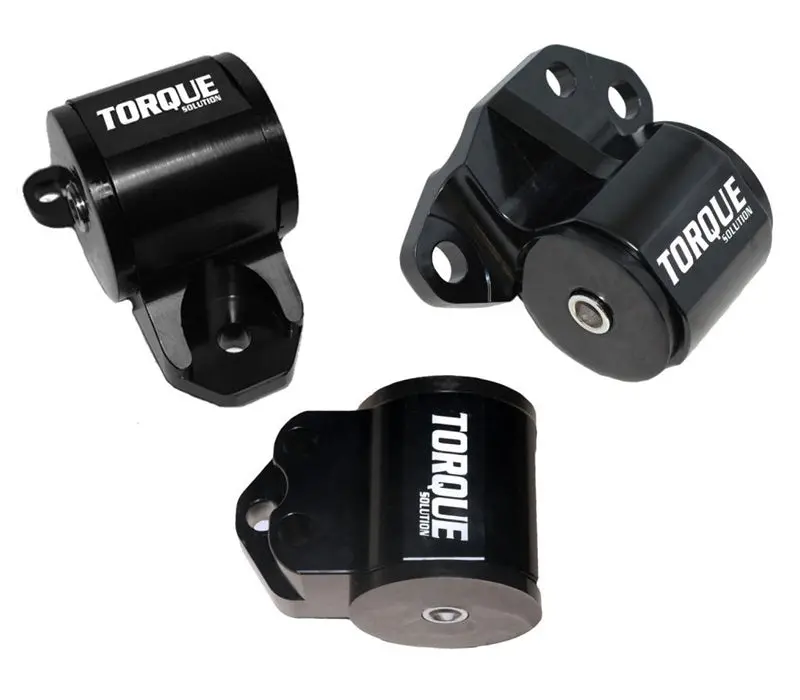 Torque Solution 3Pc Billet Engine Mount Kit (3 Bolt): 92-95 Honda Civic/94-01 Integra/93-97 Del Sol 1