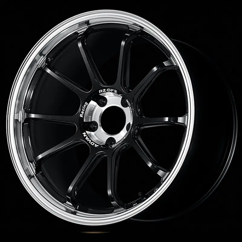 Advan Rz-Df2 Alloy Wheel – 19X10", +32 Offset, 5X120 Pcd, 72.5Mm Bore, Diamond-Cut Face With Racing Titanium Black Finish 1