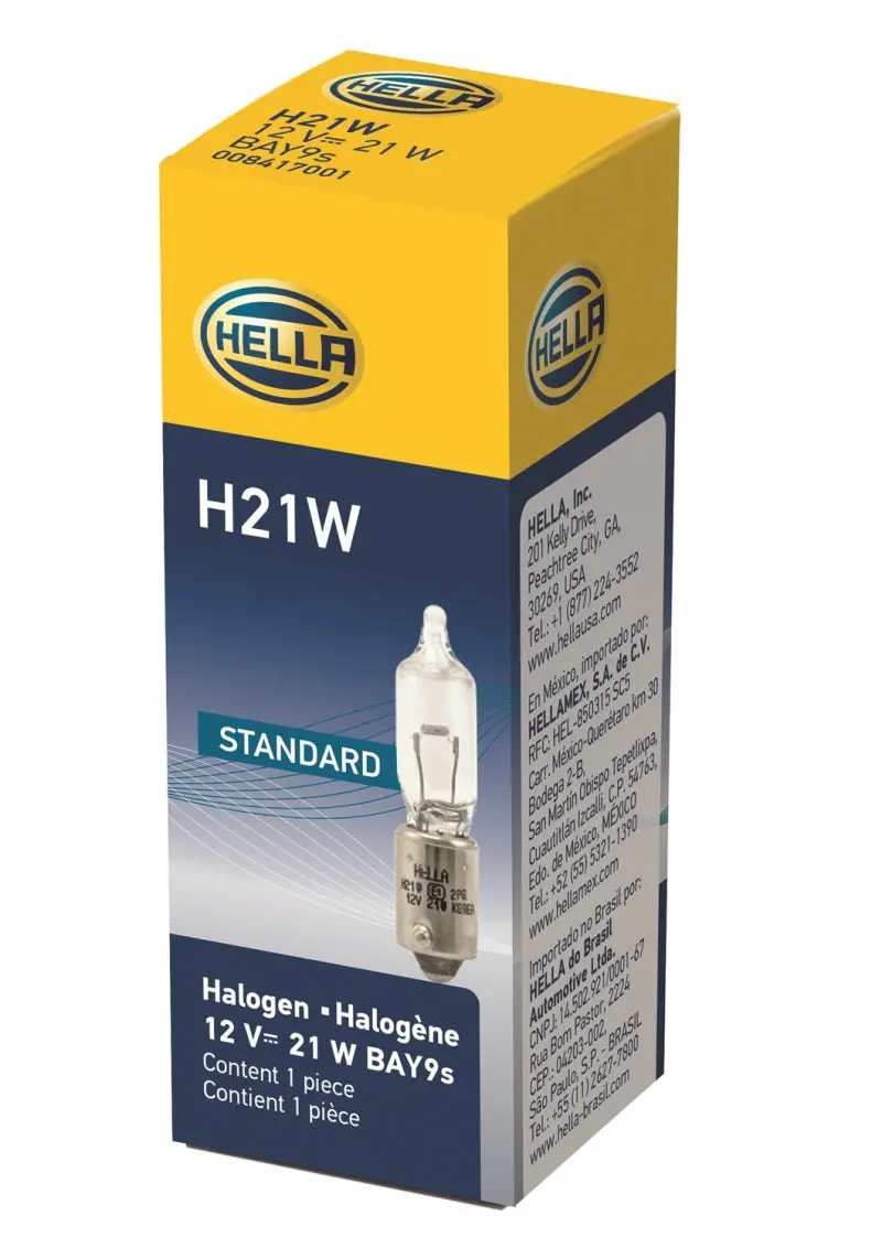 Hella H21W Halogen Bulb – 12V, 21W, Bay9S Base (T275) 1