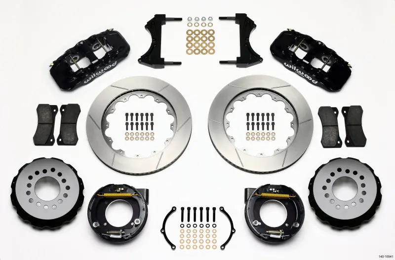 Wilwood Aero4 Rear Parking Brake Kit – 14" Rotor, 2.42" Offset, 5-Lug Fitment For Chevy C-10 1