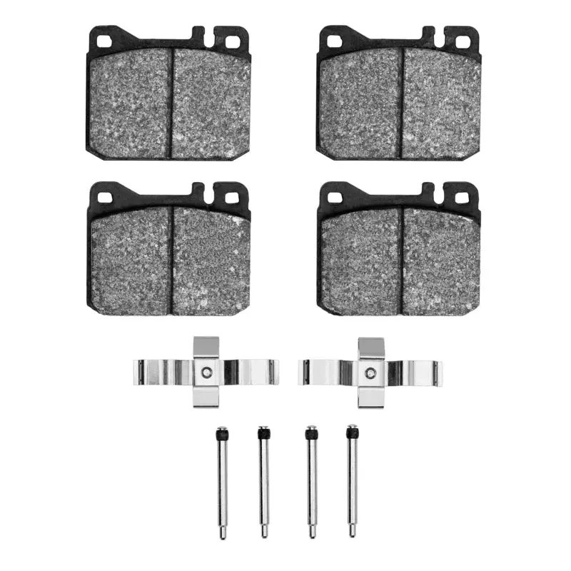 R1 Optimum Oe Replacement Brake Pad & Hardware Kit For 1973–1979 Mercedes-Benz 280 Front Axle 1