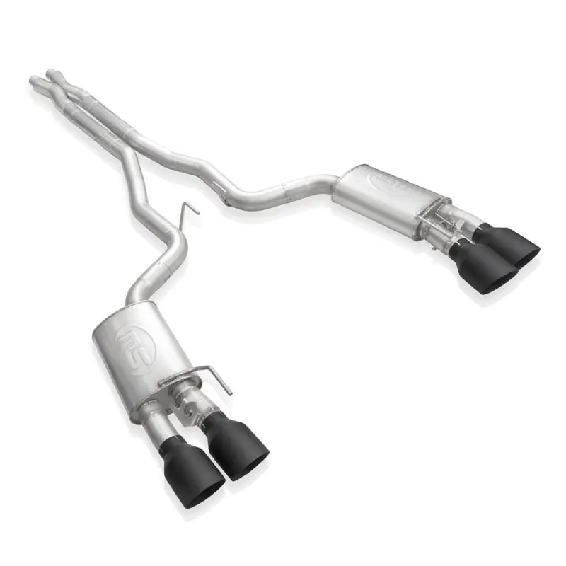 Stainless Works Cat-Back Exhaust System With X-Pipe – Factory-Connect Design For 2020 Ford Gt500, Black Tips 1