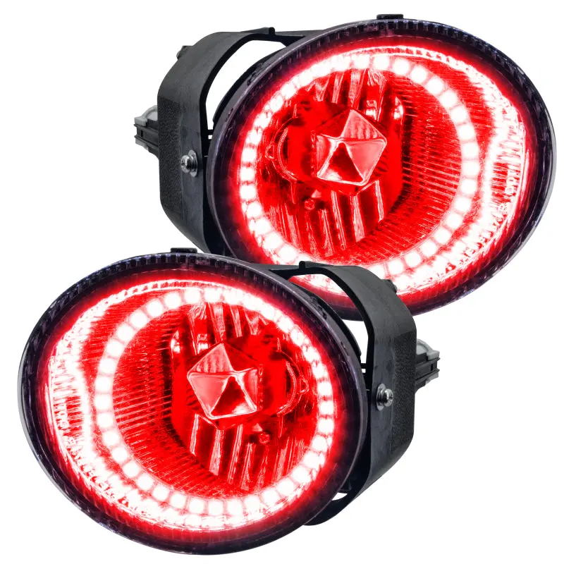 Oracle Lighting Pre-Wired Led Halo Fog Light Kit For 2001–2002 Nissan Frontier – Red Accent 1