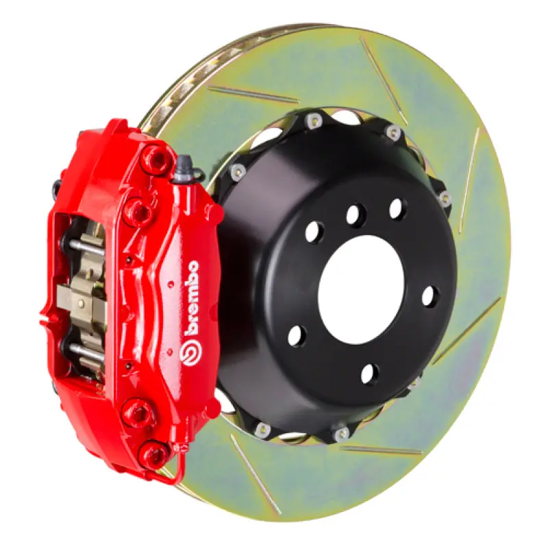 Brembo Rear Big Brake Kit For Nissan Skyline Gt-R (R32/R33/R34) – 4-Piston Calipers, 345X28 Two-Piece Slotted Rotors, Red Finish 1