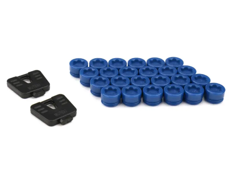 Wheel Mate Sr45R Lug Cap Set – 20-Piece, Blue Anodized Finish 1