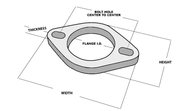 Vibrant 2-Bolt T304 Stainless Steel Exhaust Flange – 2.5" Inner Diameter 1