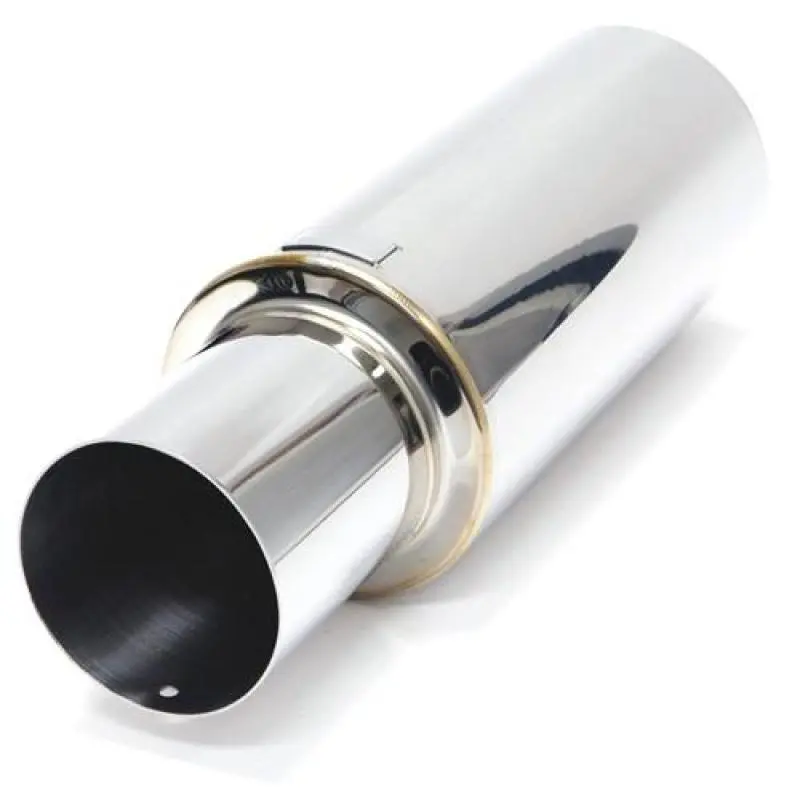 Blox Racing Universal Exhaust Muffler – 63.5Mm Inlet, 304 Stainless Steel, Straight Tip 1