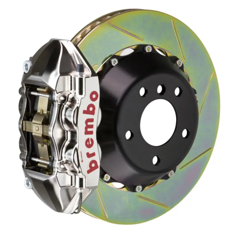 Brembo Rear Gtr Big Brake Kit For 2012–2020 Lexus Gs350 – 4-Piston Calipers, 345X28Mm Two-Piece Slotted Rotors With Nickel Finish 1