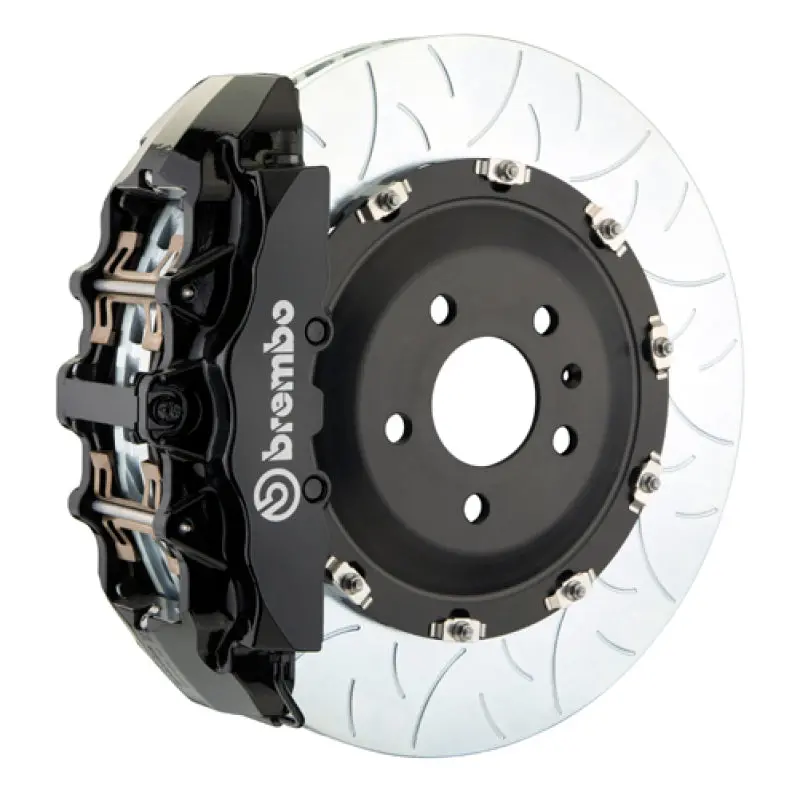 Brembo Gt Big Brake Kit For 2016+ Xf – Front 6-Piston Calipers, 380X34 Mm Two-Piece Slotted Rotors, Type-3 Black Finish 1