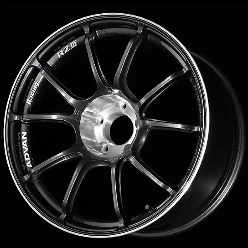 Advan Rziii Performance Alloy Wheel – 18X8.0 Inch, +44Mm Offset, 5X114.3, 73Mm Bore, Gunmetal Black With Diamond-Cut Face 1