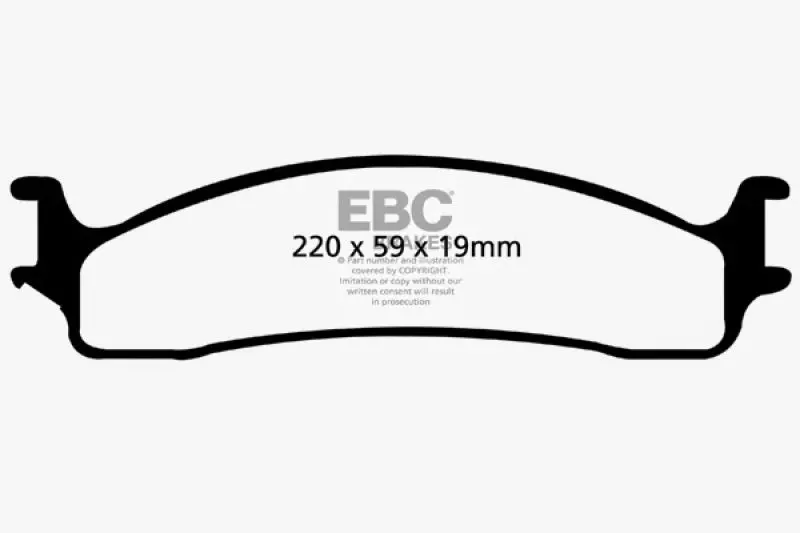 Ebc Extra Duty Front Brake Pads For 2006–2011 Dodge Ram 1500 Mega Cab 2Wd 1