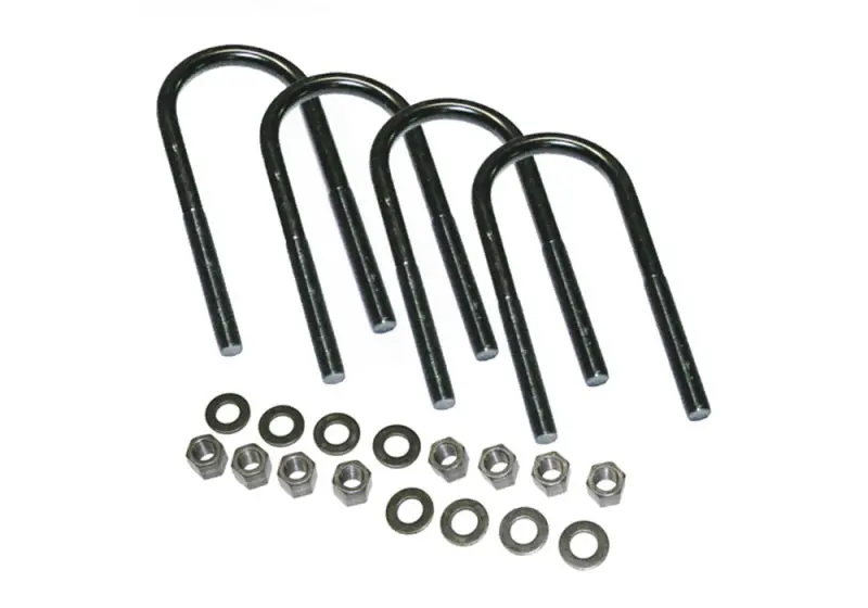 Superlift U-Bolt Kit – 4-Pack, 9/16-Inch X 3.125-Inch X 13-Inch Round With Mounting Hardware 1