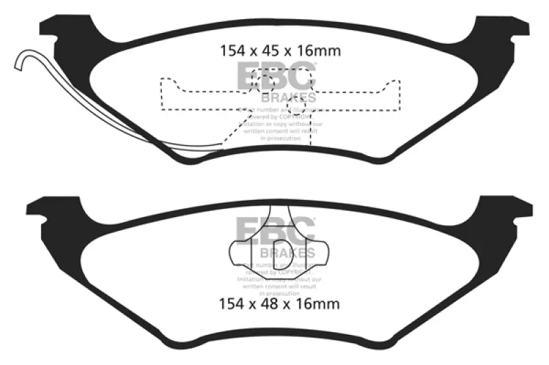 Ebc Greenstuff Rear Brake Pads For 1990–1994 Ford Crown Victoria 1