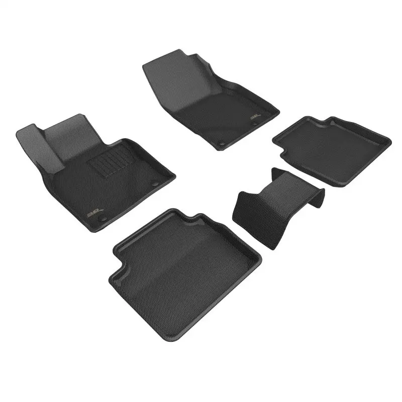 3D Maxpider Kagu Floor Mats – Custom-Fit For 2023+ Mazda Cx-50, All-Weather Black Trim With R1/R2 Stitching 1
