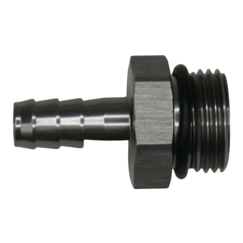 Deatschwerks Titanium 10An Orb Male To 3/8" Male Triple Barb Fitting – Includes O-Ring (Anodized Finish) 1
