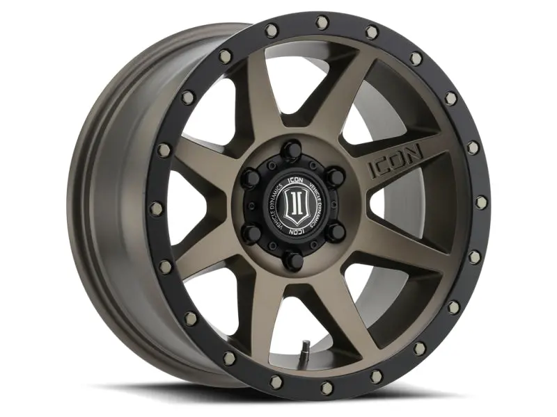 Icon Rebound Bronze Off-Road Wheel – 17X8.5 In, 5X5 In Bolt Pattern, -6 Mm Offset, 4.5 In Backspace, 71.5 Mm Bore 1