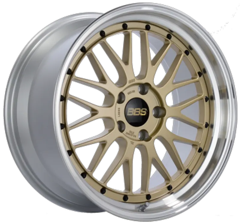 Bbs Lm Forged Alloy Wheel – 20X8.5 Inch, 5X114.3 Bolt Pattern, Et30 Offset, Gold Center With Diamond-Cut Lip, 82Mm Pcd Clip Required 1