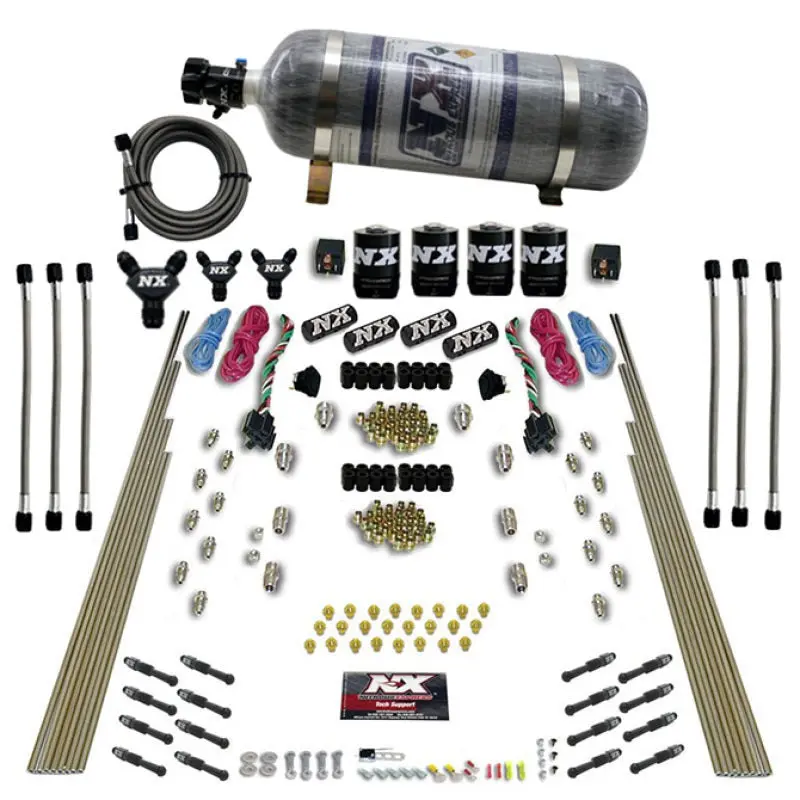 Nitrous Express Dual-Stage Dry Direct Port Nitrous Kit – 8-Cylinder, 200–600 Hp, Includes Competition Bottle & 4 Solenoids 2