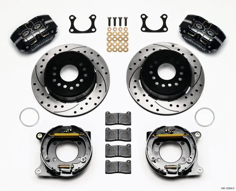 Wilwood Dynapro Dust-Boot P/S Park Brake Kit Drilled Big Ford 2.36In Offset 1