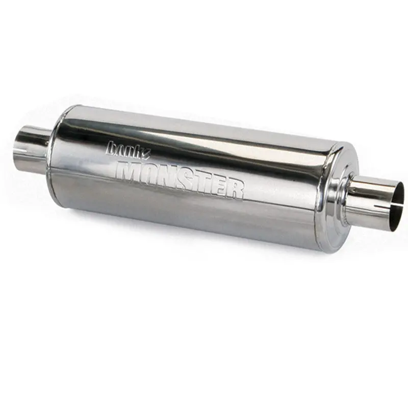 Banks Power Stainless Steel Muffler – Designed For 1998–2004 Ford Trucks With 5.4L Or 6.8L Engines, 3.5In Inlet/Outlet 1