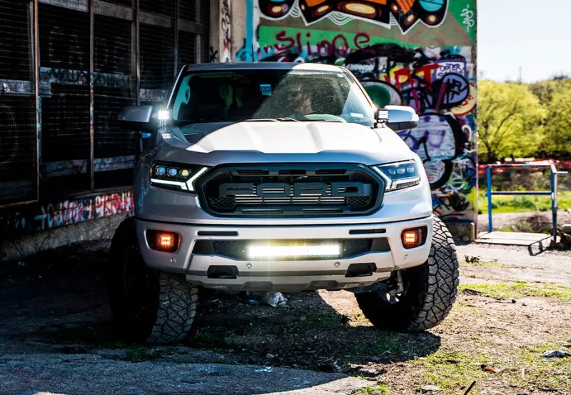 Cali Raised Led Light Bar Brackets For 2019–2022 Ford Ranger – Hidden Mount, Fits 22" Bar 1