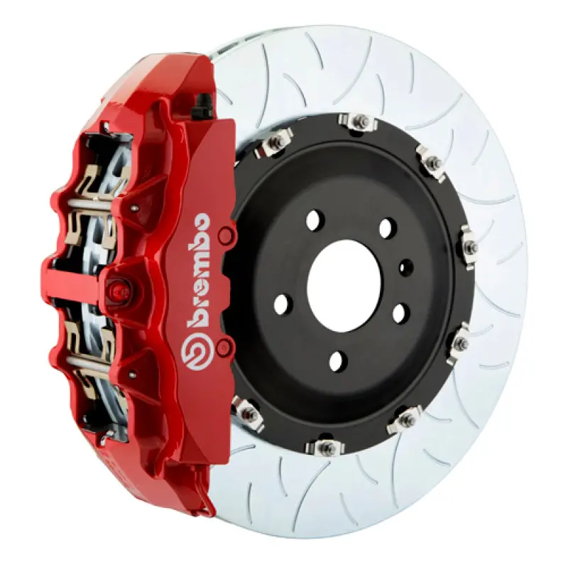 Brembo Gt Big Brake Kit For 2003–2008 Mercedes-Benz Sl55 Amg – Front, 380X34Mm Slotted Two-Piece Rotors, Red Calipers 1