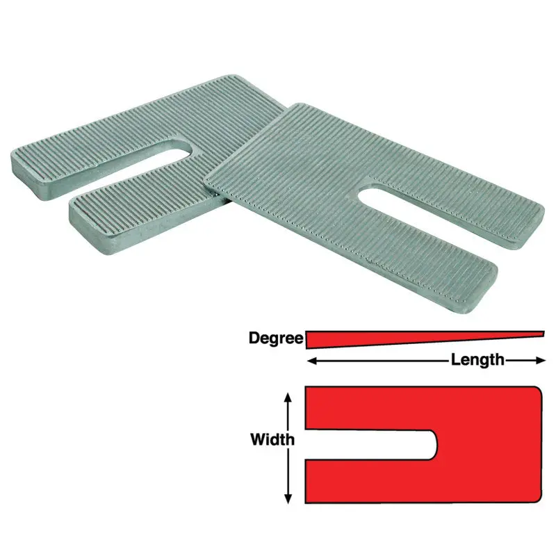 Spc Performance Zinc-Plated Shims – 4X6.5X5.0 Degree Tapered Alignment Spacers 1