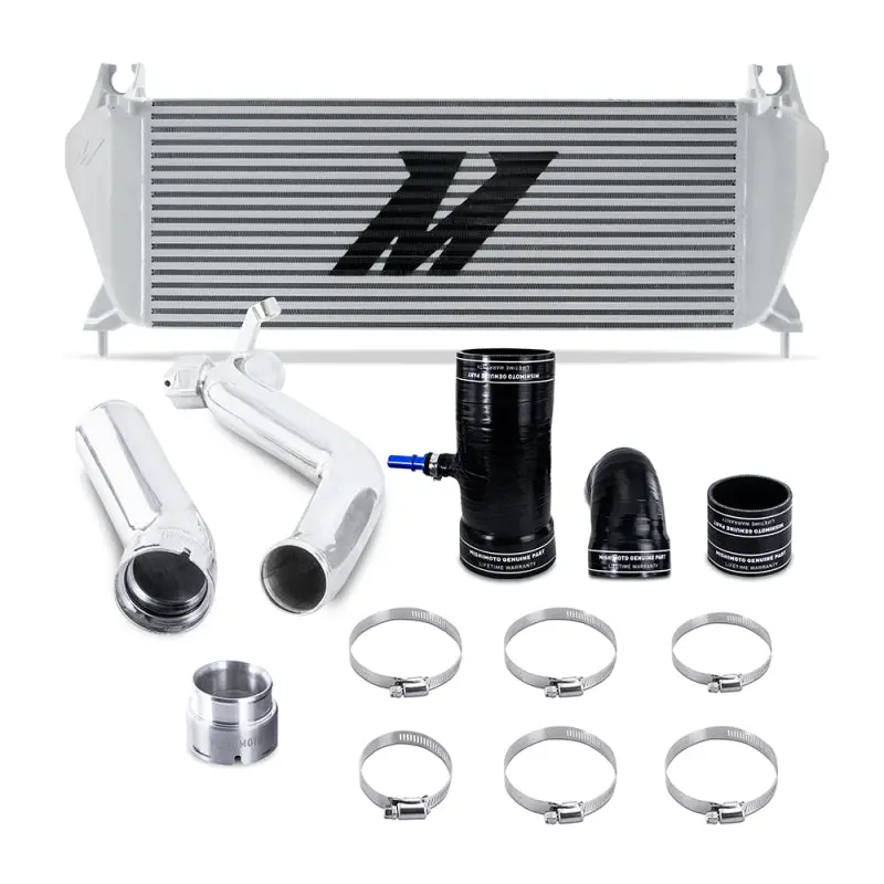 Mishimoto Ecoboost Intercooler Kit For 2019–2024 Ford Ranger 2.3L – Silver Housing With Polished Pipes 1
