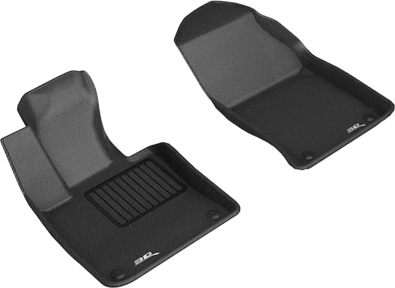 3D Maxpider Kagu Custom Fit Floor Mats For 2019–2021 Volvo S60/V60 & 2020–2021 V60 Cross Country – Black 1