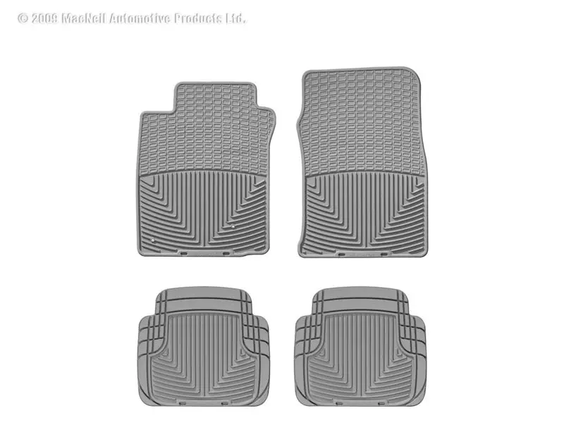 Wt Rubber Floor Mats – Front Row, Grey Color 2