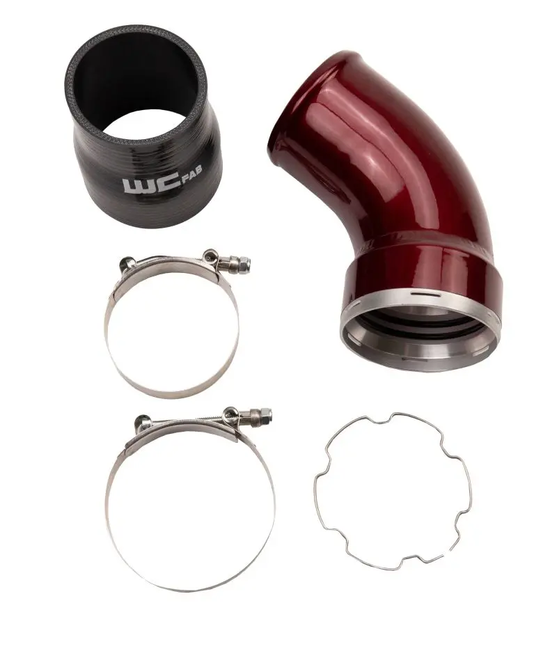 Wehrli Gloss Black Intercooler Outlet Elbow Kit For 2006–2010 Gm Lbz/Lmm Duramax (Passenger Side) 2