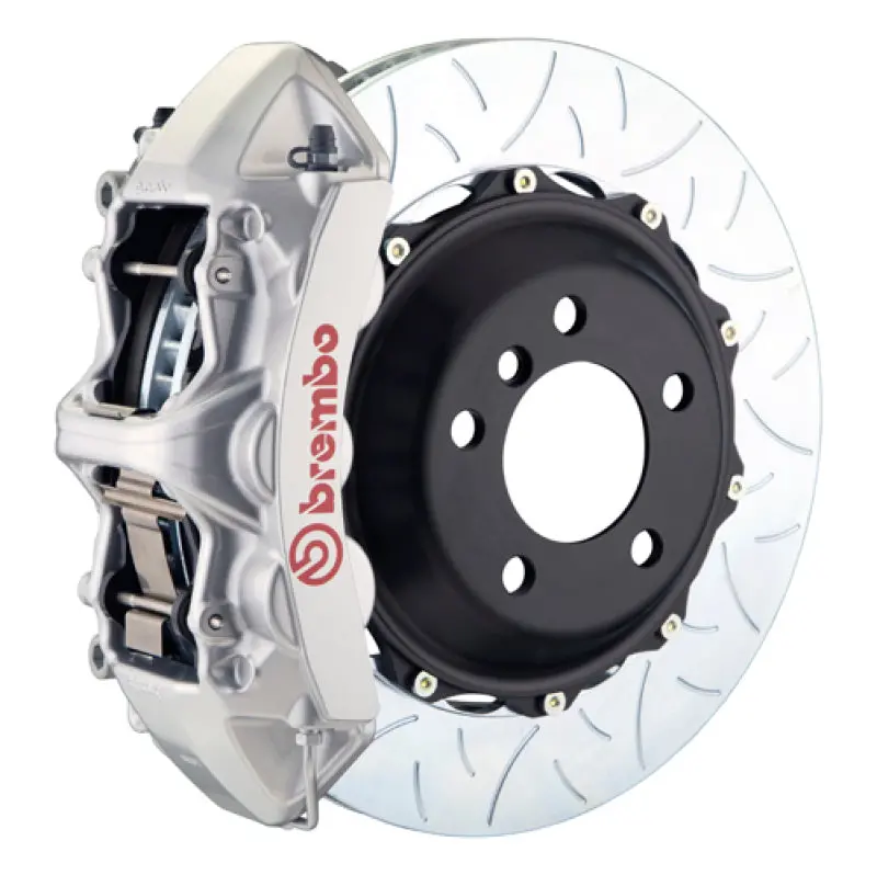 Brembo 08-16 R8 4.2/5.2 (Cc Brake Eqpt) Rr Gt Bbk 6Pis Cast 380X32 2Pc Rotor Slotted Type3-Silver 1