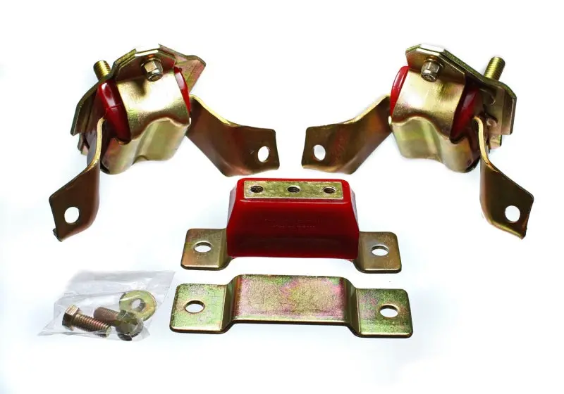 Energy Suspension Red Motor And Transmission Mount Kit For 1984–1995 Ford Mustang 5.0L V8 2