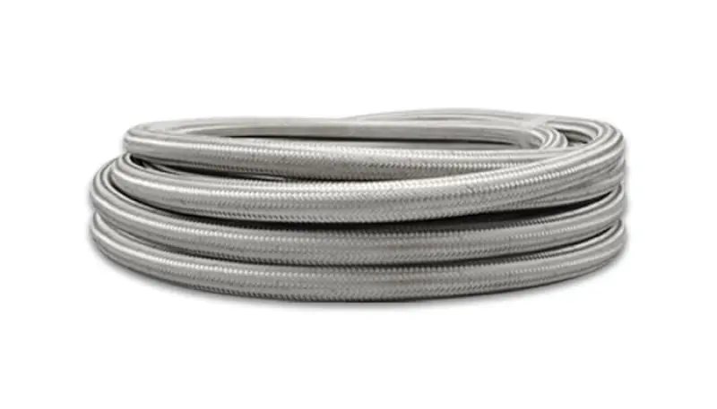 Vibrant Stainless Steel An-16 Braided Flex Hose With Ptfe Liner – 20-Foot Roll 1